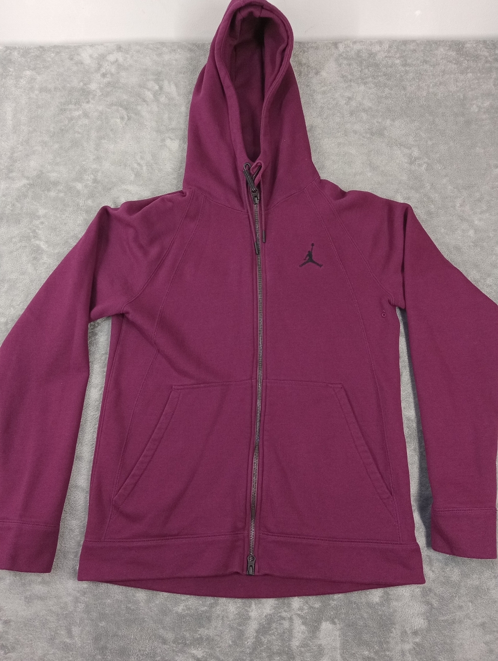 Jordan Men's Maroon Full-Zip Hoodie Size Large